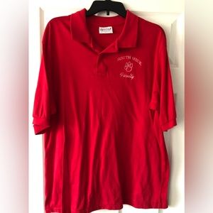 South Meck Faculty, Short-sleeve Polo, Red, Size XXL